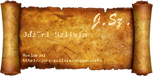 Jóri Szilvia névjegykártya