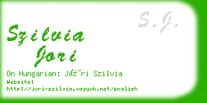 szilvia jori business card